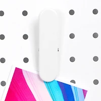 White Metal Pegboard Clips by Simply Tidy®, 3ct.