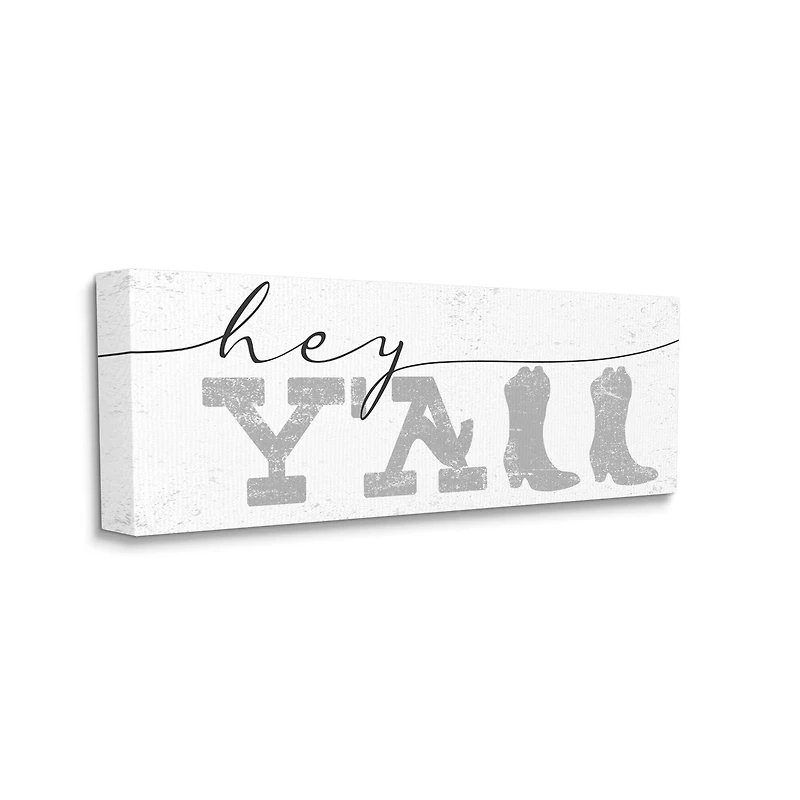 Stupell Industries Hey Y'all Western Canvas Wall Art