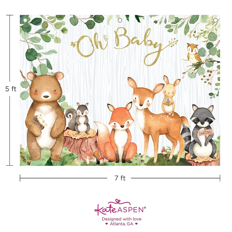 Kate Aspen® Woodland Baby Shower Photo Backdrop