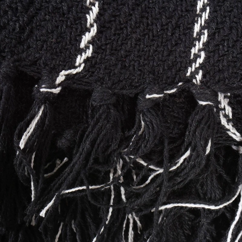 DII® Black Checked Plaid Throw