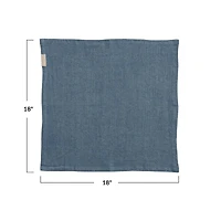 Hello Honey® Blue Stonewashed Square Linen Blend Napkins, 4ct.