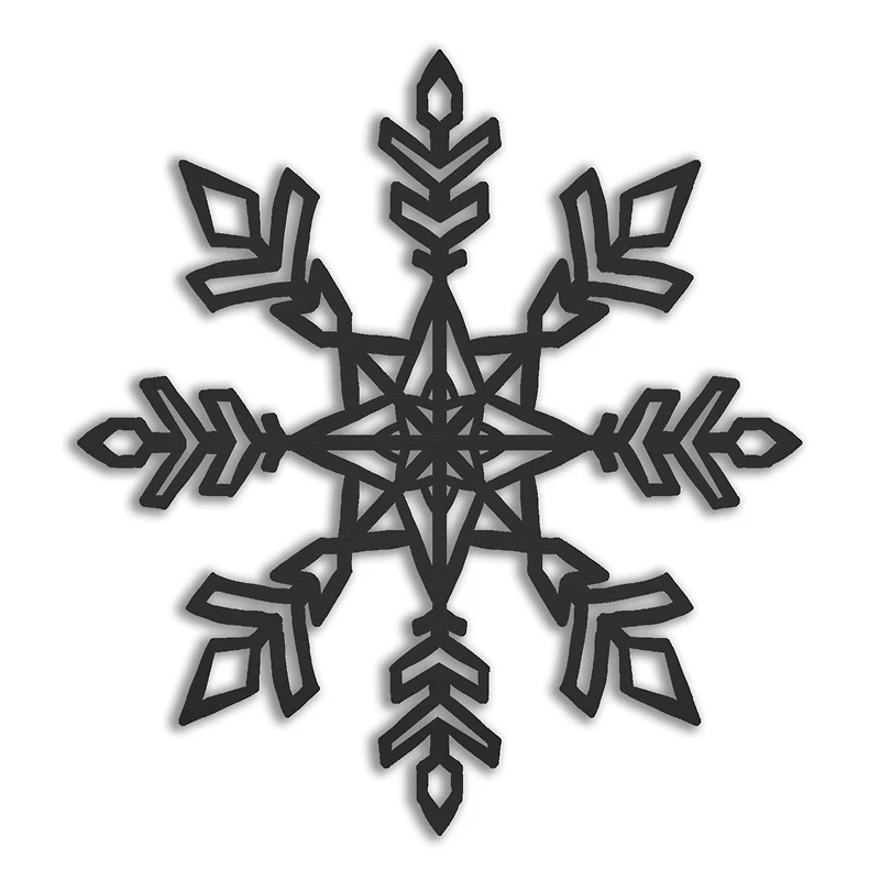 4" Intricate Snowflake Metal Ornament