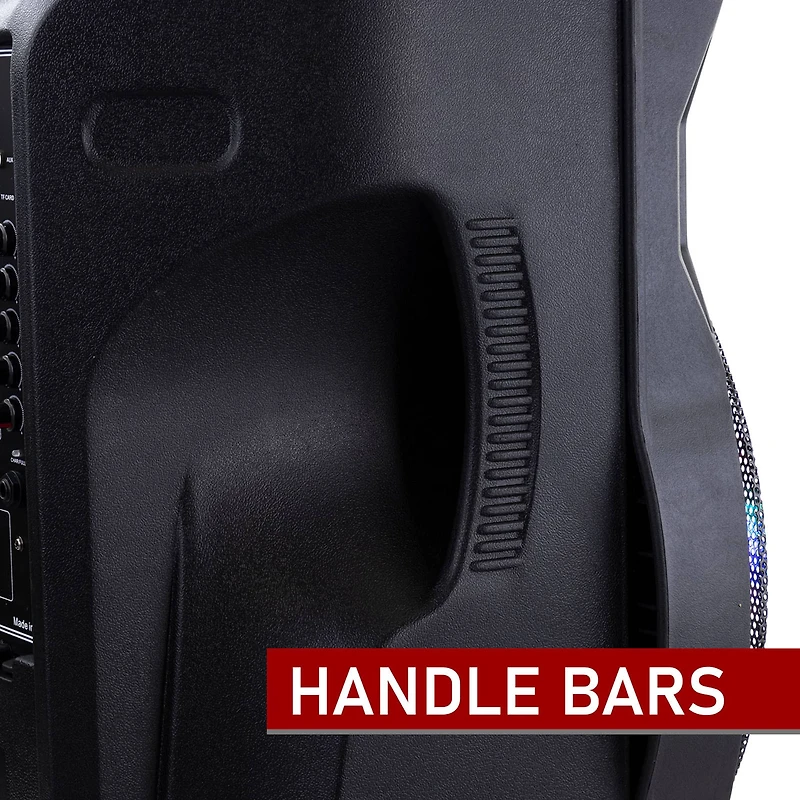 beFree Sound 15" Bluetooth Rechargeable Party Speaker With Illuminating Lights