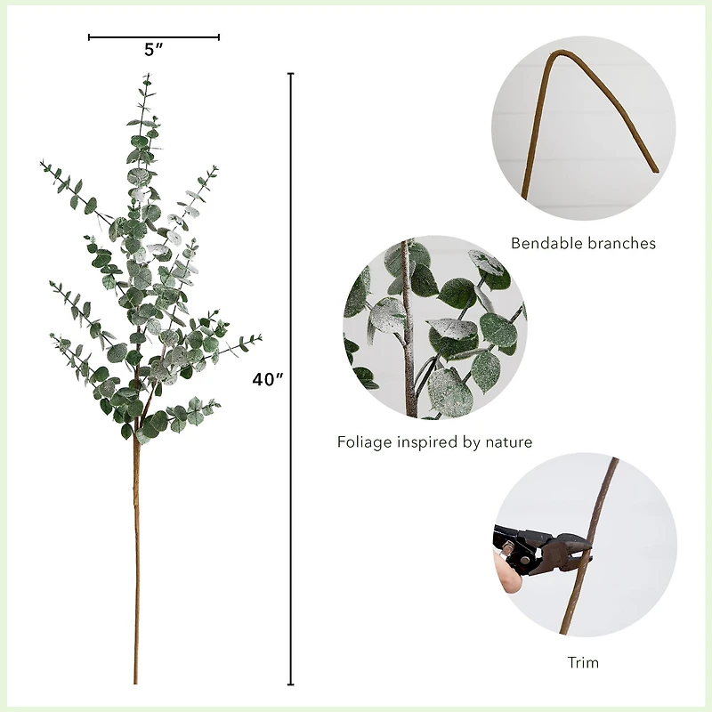 40" Green Eucalyptus Stems, 3ct.