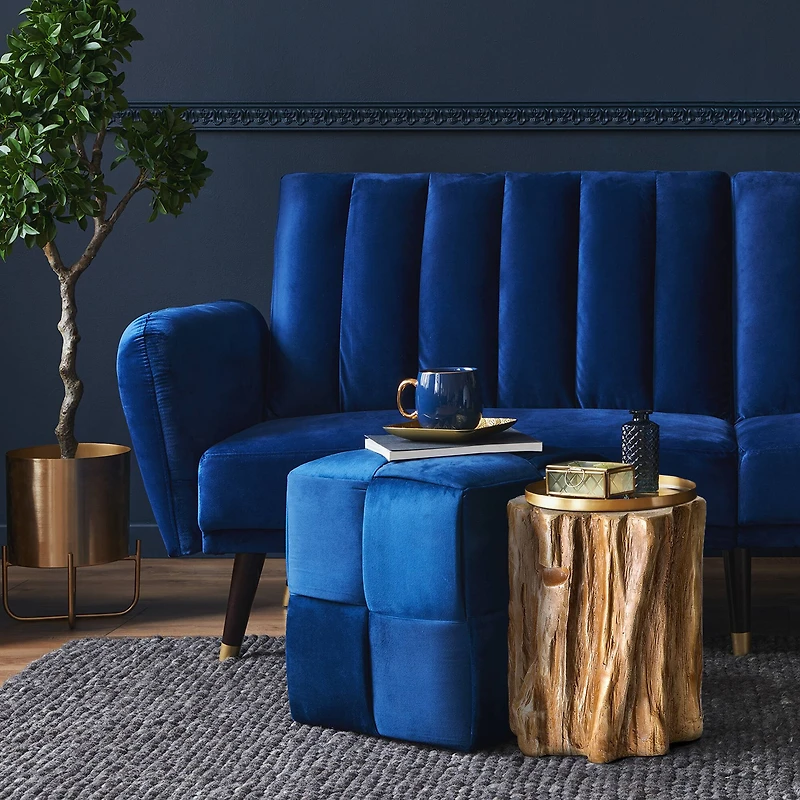 American Art Décor™ 20" Rustic Tree Stump Trunk Accent Stool Side End Table