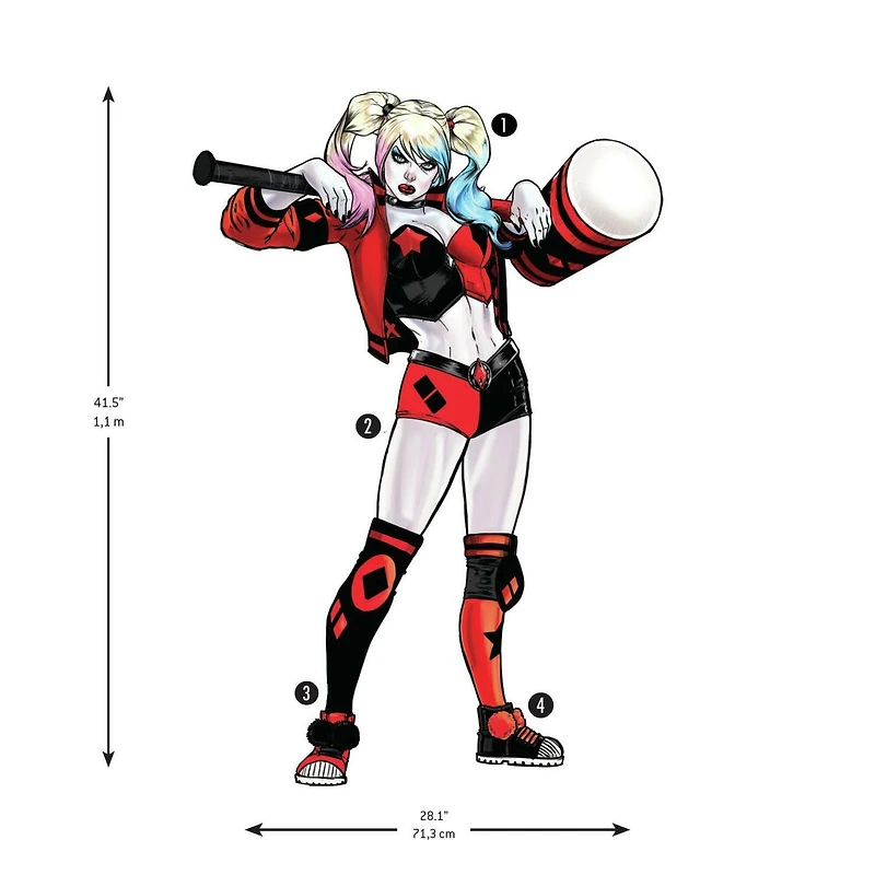 RoomMates Harley Quinn Peel & Stick Giant Wall Decals
