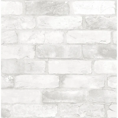 NuWallpaper Loft White Brick Peel & Stick Wallpaper