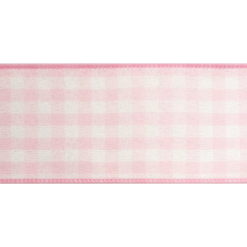 2.5" x 25ft. Wired Gingham Ribbon by Celebrate It