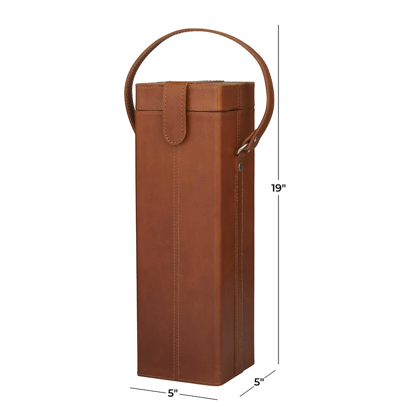 Tan Modern Wine Holder, 5" x 5" x 19"