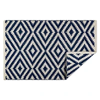 DII® Navy Large Diamond Rug, 20" x 31.5"