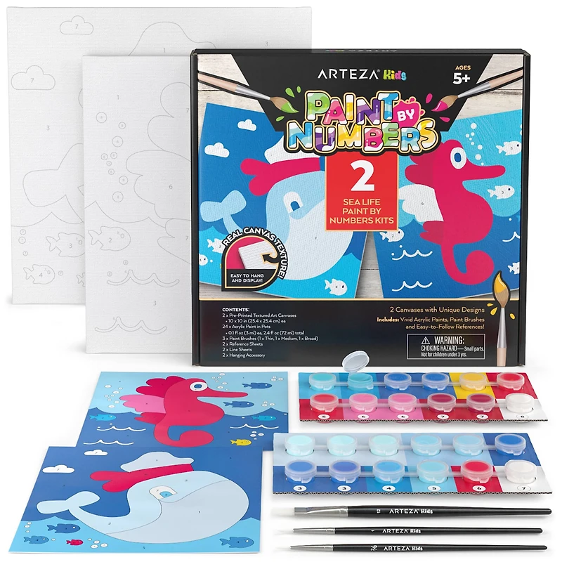 Arteza® Kids Sea Life Paint by Numbers Kit, 35 pcs
