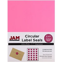 JAM Paper Fuchsia Pink Mailing Address Label Combo Set