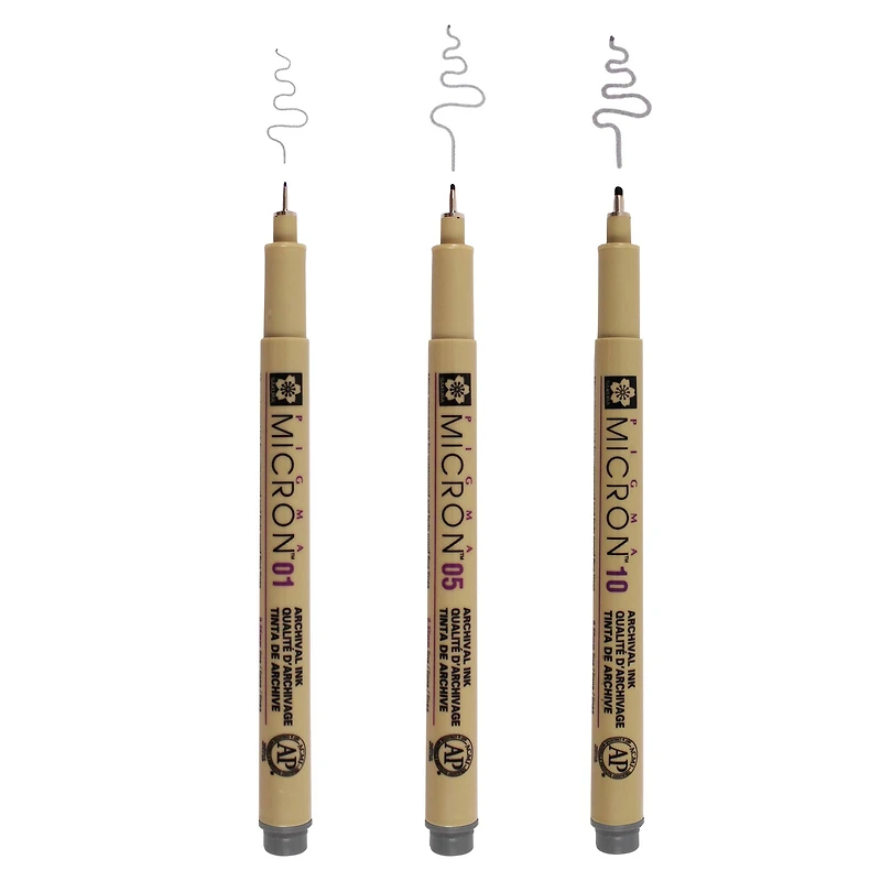 Micron® Fine & Bold Line Cool Gray Pen Set