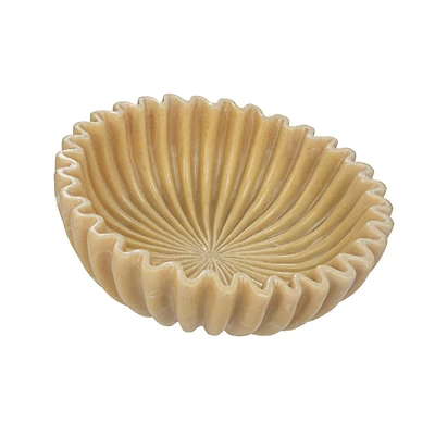 Hello Honey® 8" Beige Decorative Pleated Bowl