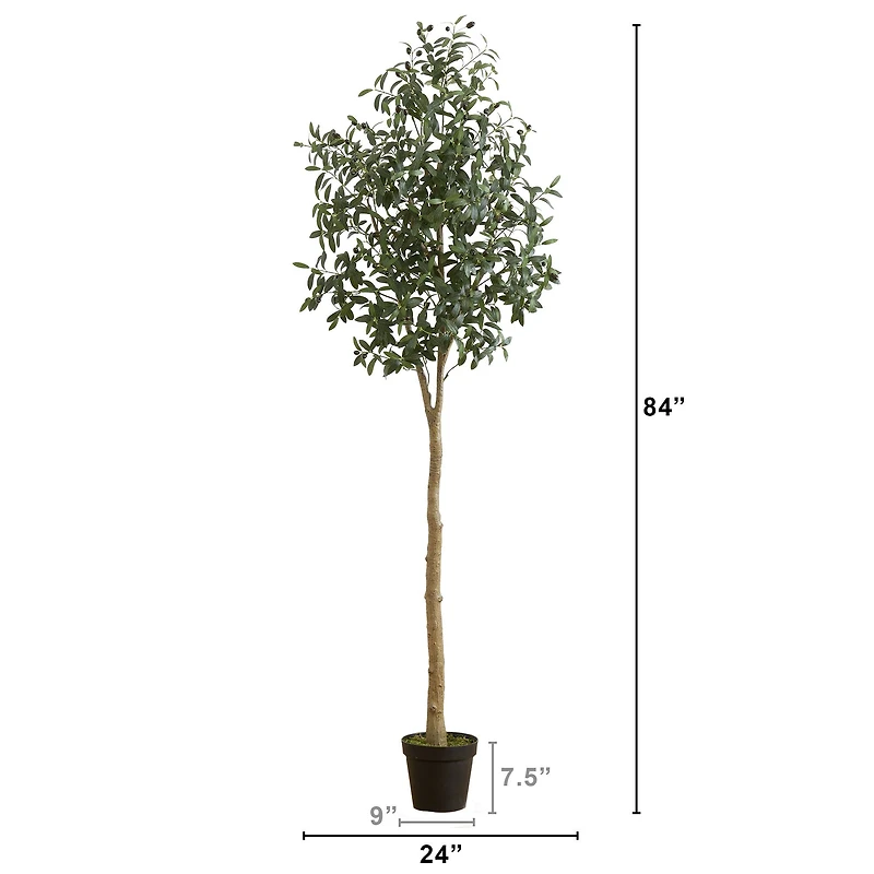 7ft. Potted Artificial Olive Tree