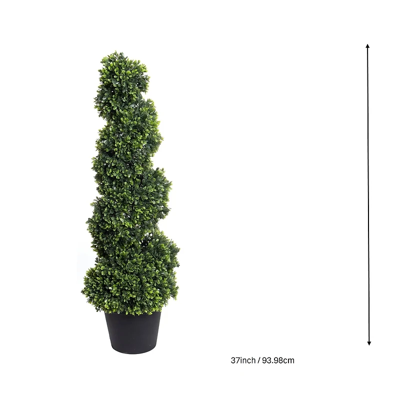 37" Spiral Boxwood UV Resistant Topiary by Ashland®