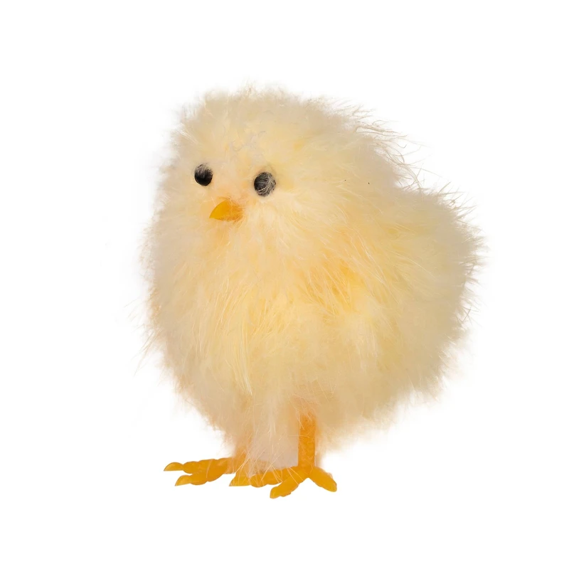 3.25" Fuzzy Easter Baby Chicks Decoration Set