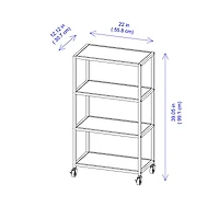 Heights 4-Tier Rolling Cart by Simply Tidy