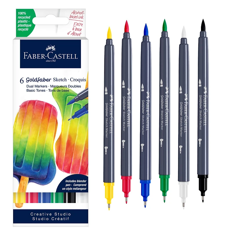 Faber-Castell® Goldfaber Sketch Basic Dual Tip Marker Set