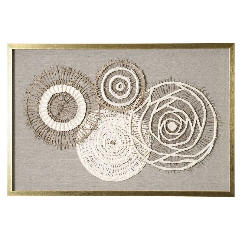 Boho Framed Paper Shadow Box Wall Art