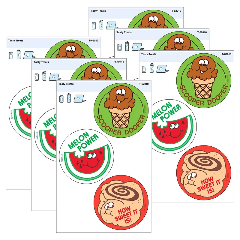 TREND Enterprises® Tasty Treats Vinyl Stickers, 6 Packs of 18