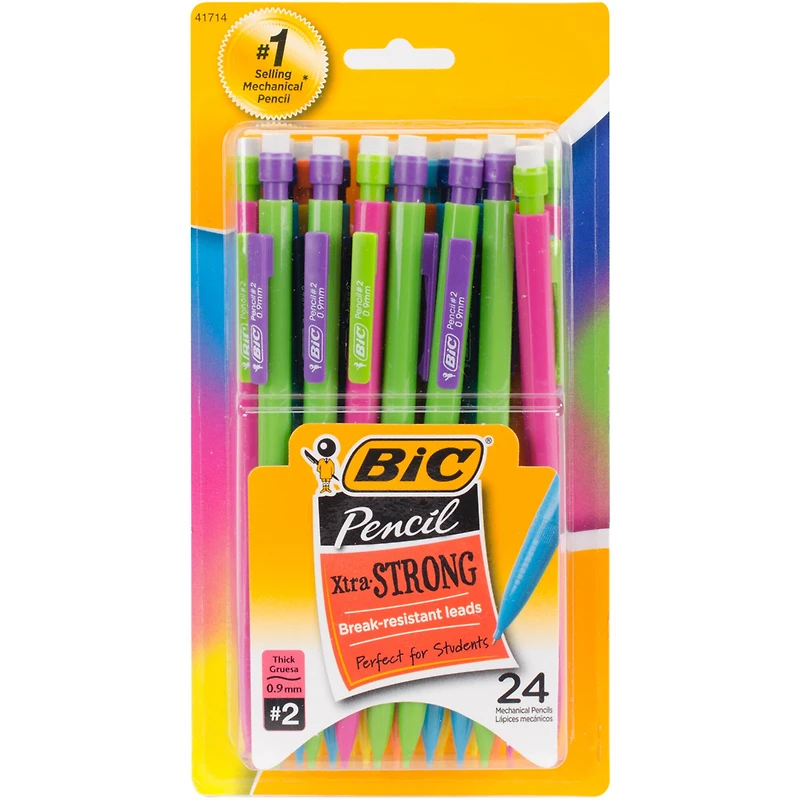 BIC® Xtra-Strong 0.9mm Assorted Barrels Mechanical Pencils, 24ct.