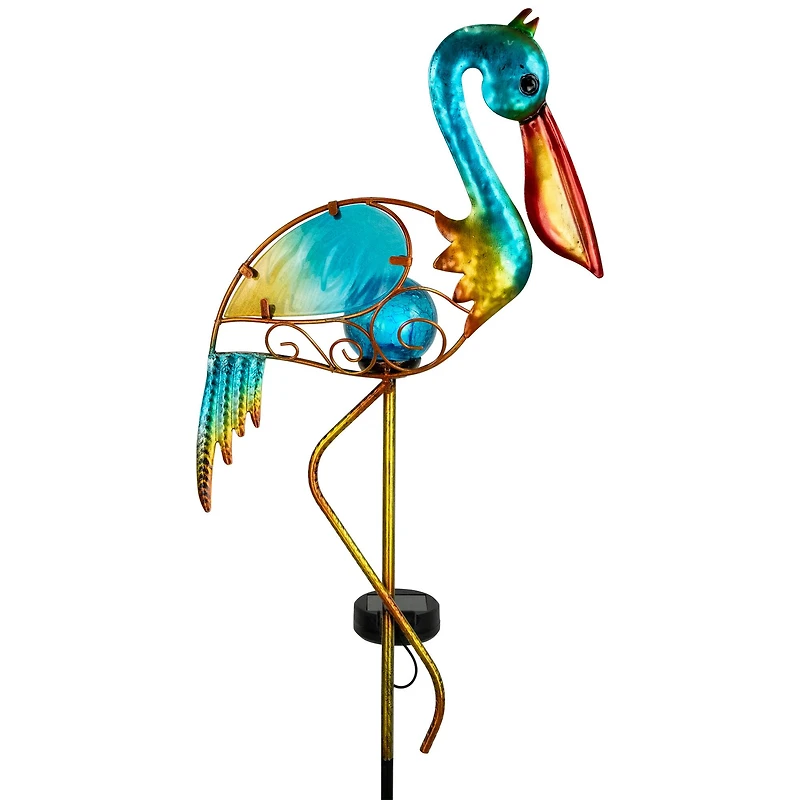 3ft. Solar Lighted Pelican Outdoor Garden Stake