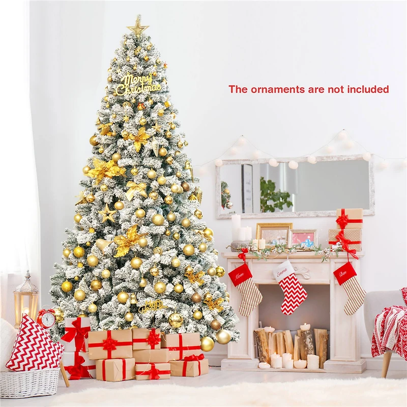 Costway 9ft. Unlit Snow Flocked Artificial Christmas Tree