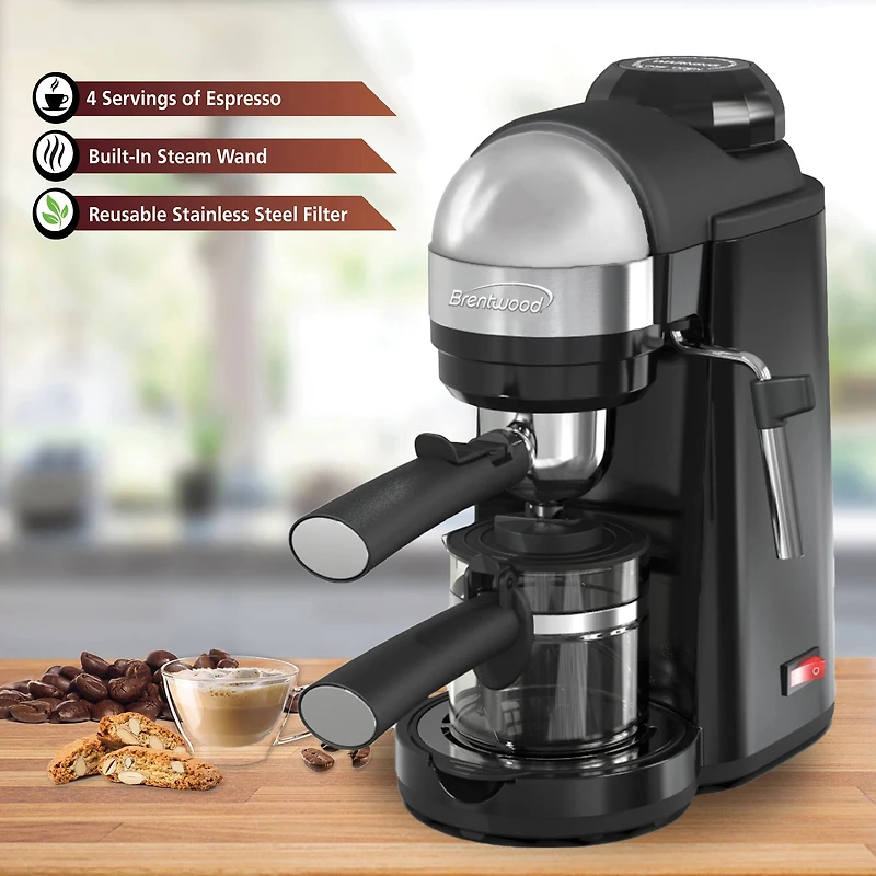 Brentwood 20oz. 800 Watt Espresso & Cappuccino Maker