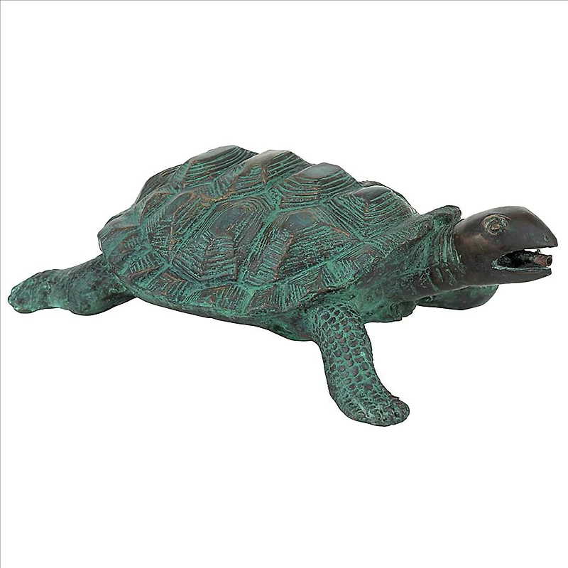 Design Toscano 12" Traipsing Turtle Bronze Garden Statue