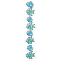 12 Packs: 8 ct. (96 total) Blue Fish Mix Ceramic Beads by Bead Landing™