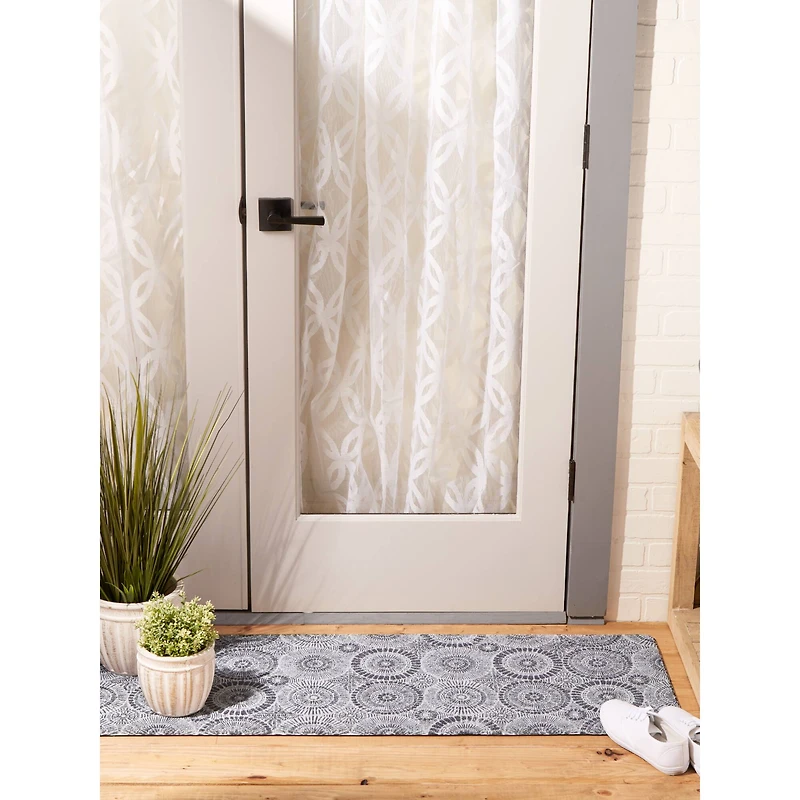 Black Kaleidoscope Tufted Mat