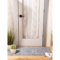 Black Kaleidoscope Tufted Mat