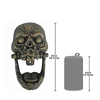 Design Toscano 9.5" Bronze Knock-Jaw Skull Authentic Foundry Iron Door Knocker