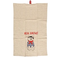 Hello Honey® French Animal Linen Blend Tea Towels, 3ct.