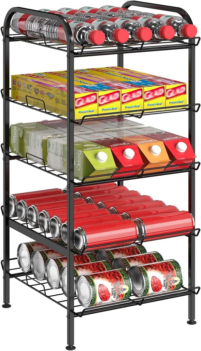 NEX™ 31" Black Freestanding 5-Tier Water Bottle Organizer