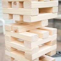 Toy Time Outdoor Giant Wooden Blocks Tower Stacking Game Set