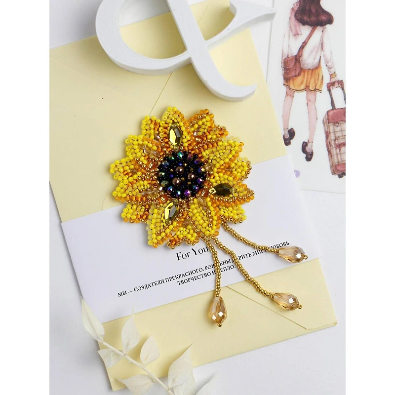 Abris Art Little Sun Bead Embroidery Decoration Kit