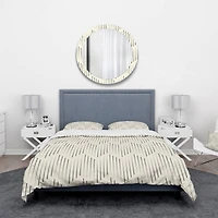 Designart 'Zigzag Background Minimal Striped Design' Scandinavian Bedding Set