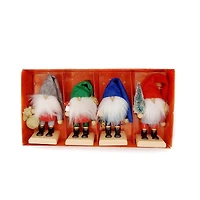 Wizardi Classic Wooden Christmas Gnomes Festive Decoration Set