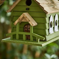 Glitzhome® 11" Oversized Distressed Wood Church Birdhouse