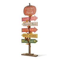 Glitzhome® 42.5" Fall Wooden Pumpkin Patch Porch Sign