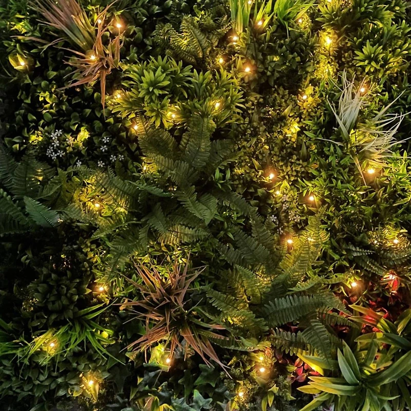 GreenSmart Dekor 40" Bali with LED lights Faux Green Plant Wall