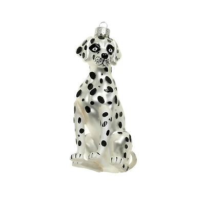 4.5" White & Black Dalmatian Glass Ornament by Ashland®