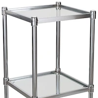 Organize It All Free Standing 4-Tier Glass Shelf Tower 