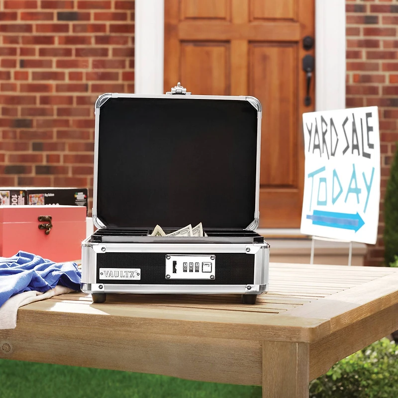 Vaultz Black Cash Box