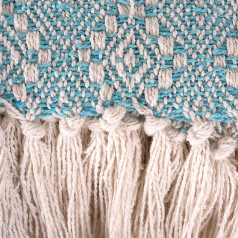 DII® Aqua Diamond Stitch Throw