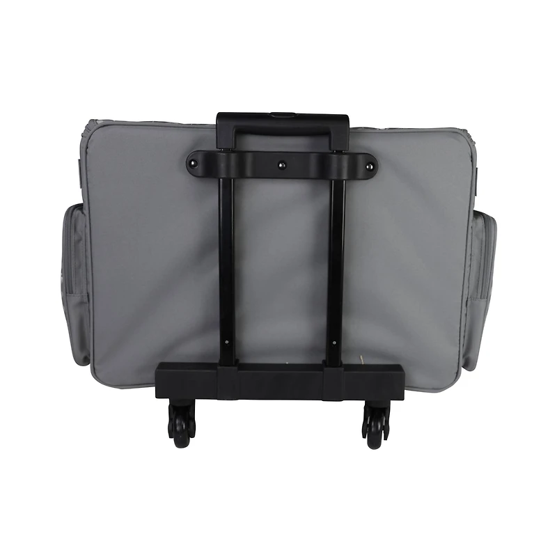 Everything Mary Purple Floral 4 Wheel Collapsible Deluxe Sewing Machine Storage Case