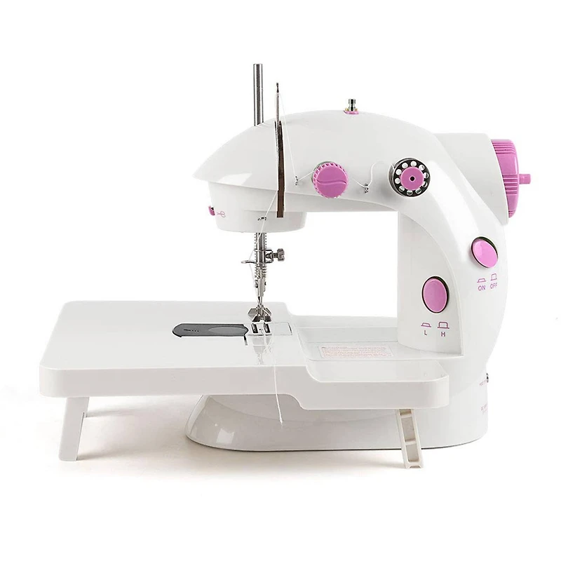 Haitral™ Cute Pink Flex-Speed Double-Thread Cordless Sewing Machine with Built-In Table