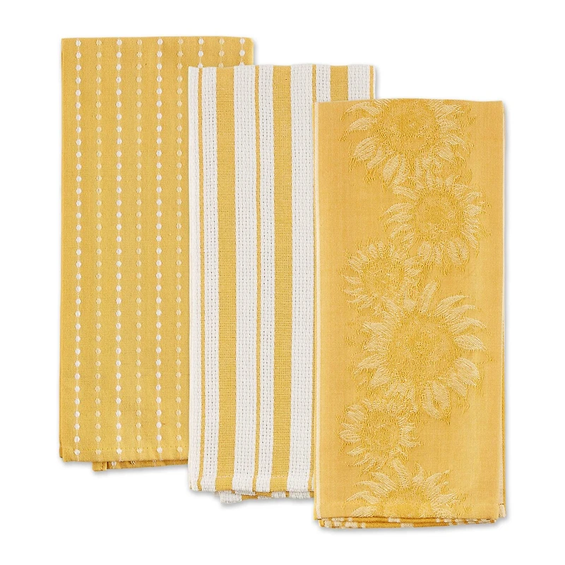 DII® Burnt Apricot Sonoma Harvest Dish Towels, 3ct.